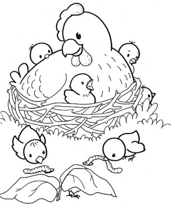 Pâques : La poule et ses poussins